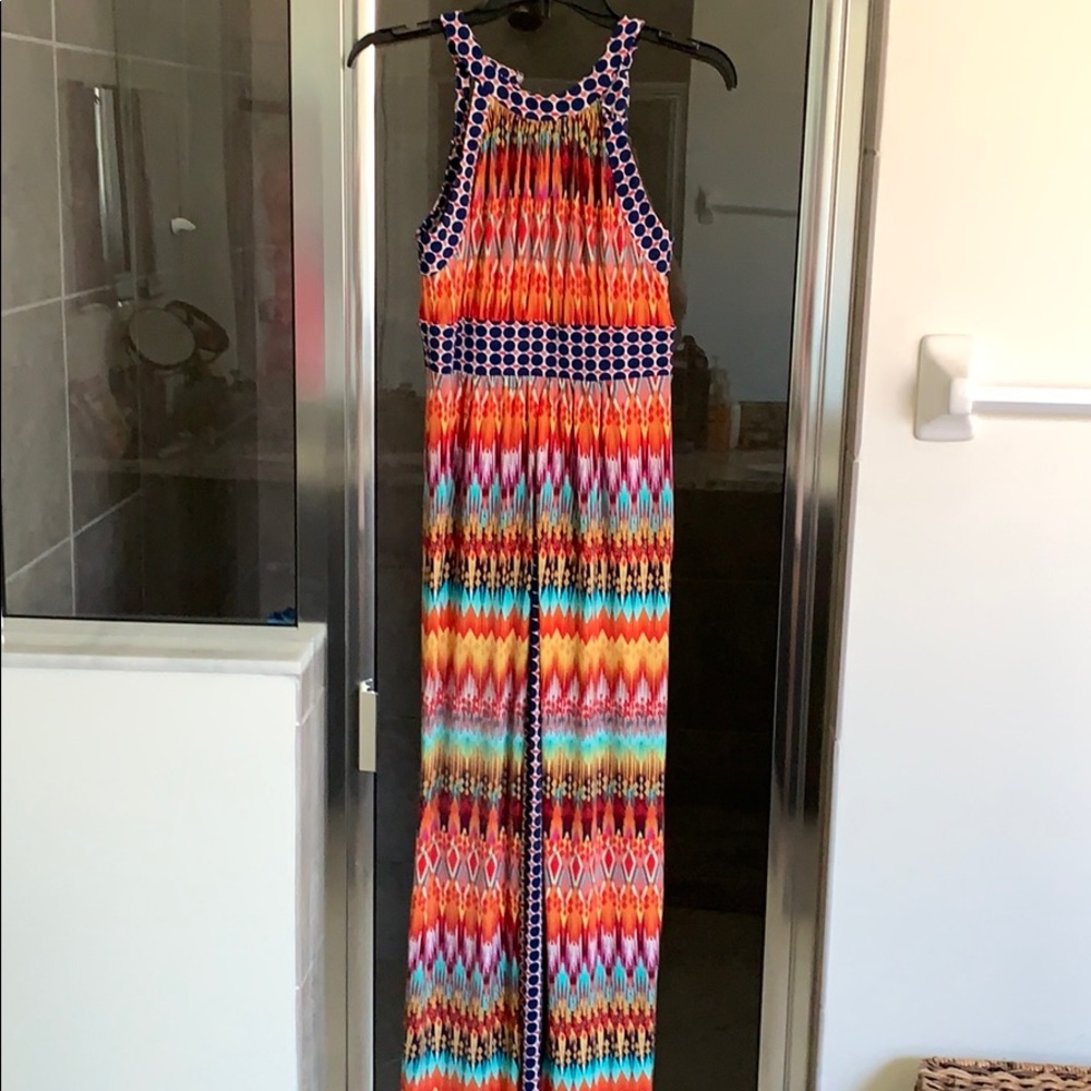 London Times Size 4 colorful maxi dress!